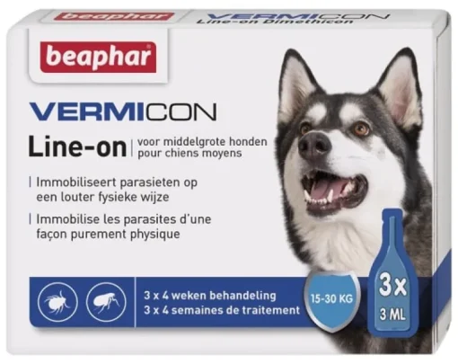 Soins-Beaphar Vermicon Line-On chien moyen 3x3 ml