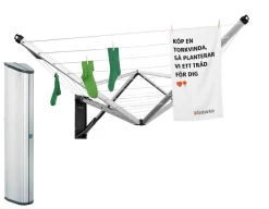 Etendoirs Et Séchoirs-tour-Brabantia Wallfix 24 m avec boîte de protection