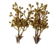 Décoration De Sapin-DDD 6x branche noël épingle or pail