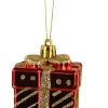 Décoration De Sapin-DDD 4x ornement noël cadeaux rouge