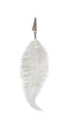 Décoration De Sapin-DDD 6x épingle avec plume blanc